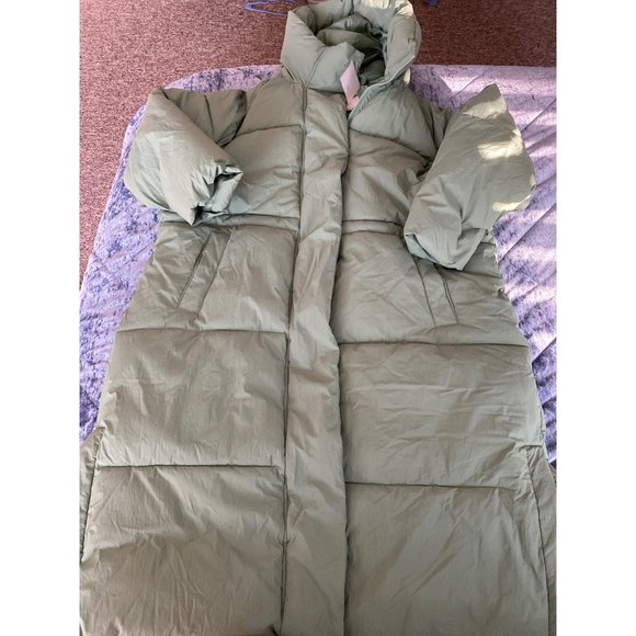 Women's Plus Size Duvet Puffer Jacket A New Day Green 1X - Picture 5 of 8